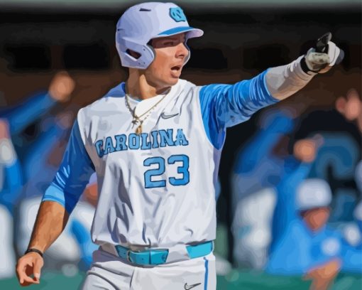 Tar Heels Baseball Team Player Paint By Numbers