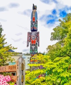 Totem Pole Whale Park Paint By Numbers