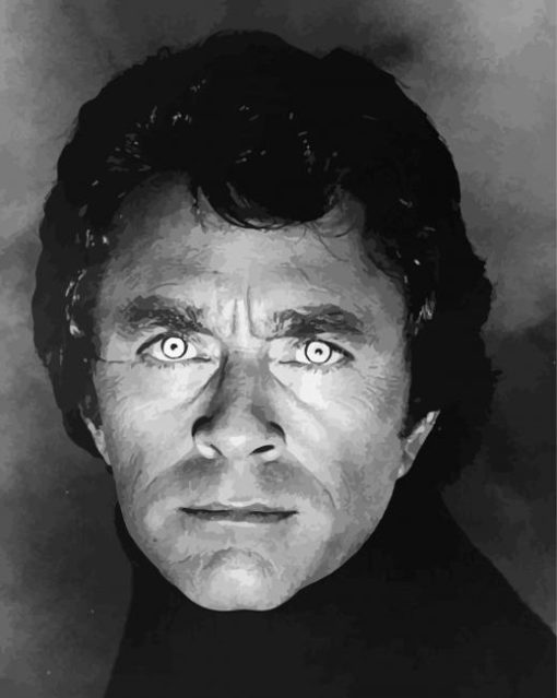 Black And White Bill Bixby Paint By Numbers