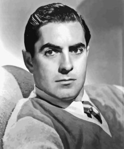 Black And White Tyrone Power Paint By Numbers