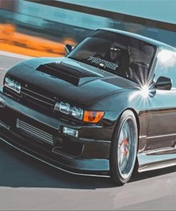 Black Nissan Silvia S13 Paint By Numbers