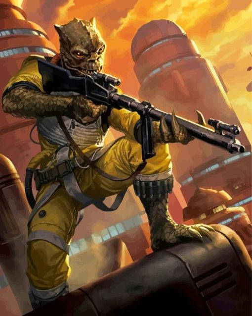 Bossk Star Wars Paint By Numbers