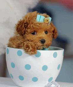 Brown Puppy In Teacup Paint By Numbers