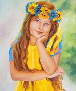 Little Lady In Yellow Dress Paint By Numbers