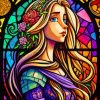 Rapunzel Princess Stained Glass Paint By Numbers