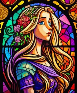 Rapunzel Princess Stained Glass Paint By Numbers