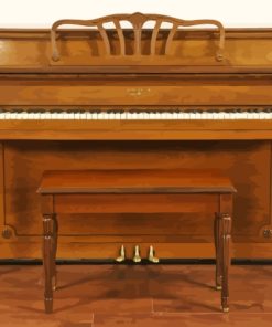 Wooden Vintage Piano Paint By Numbers