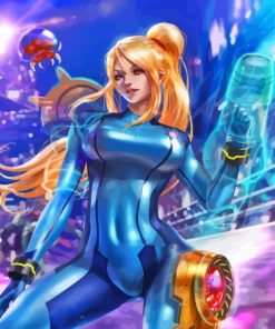 Zero Suit Samus Paint By Numbers