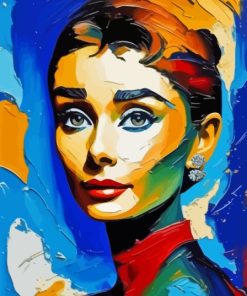 Abstract Audrey Hepburn Paint By Numbers