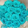 Aqua Flowers Bouquet Paint By Numbers