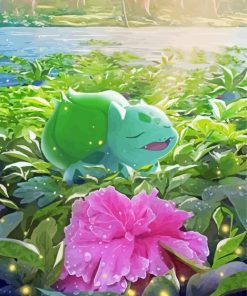 Chikorita Art Paint By Numbers