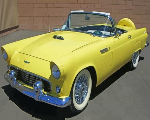 Classic Yellow Thunderbird Paint By Numbers