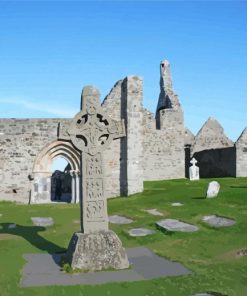 Clonmacnoise Ireland Monuments Paint By Numbers