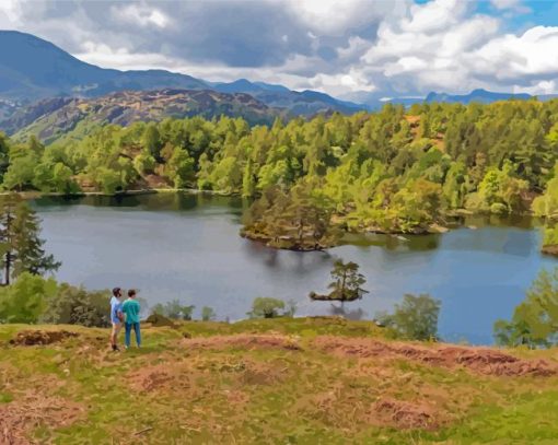 Coniston Water Landscape Paint By Numbers