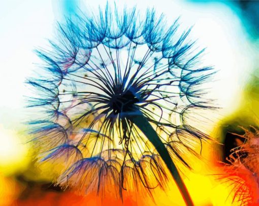 Dandelion Plant Sunset Paint By Numbers