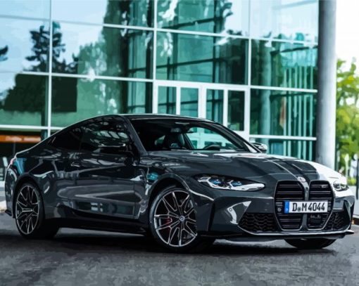 Dark Grey Bmw M4 Paint By Numbers