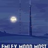 Emley Moor Mast At Night Poster Paint By Numbers