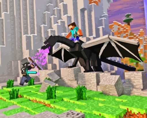 Ender Dragon Minecraft Paint By Numbers