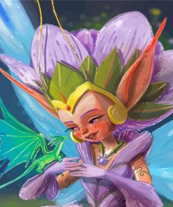 Fairy And Dragon Paint By Numbers