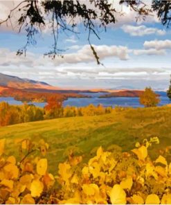 Fall At Moosehead Lake Maine Paint By Numbers