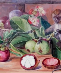 Flowers And Fruit Of The Mangosteen Paint By Numbers