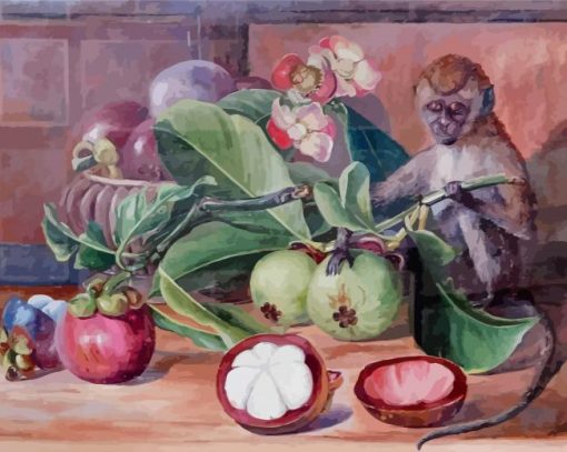 Flowers And Fruit Of The Mangosteen Paint By Numbers