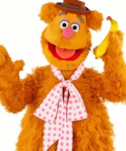 Fozzie Holding Banana Paint By Numbers