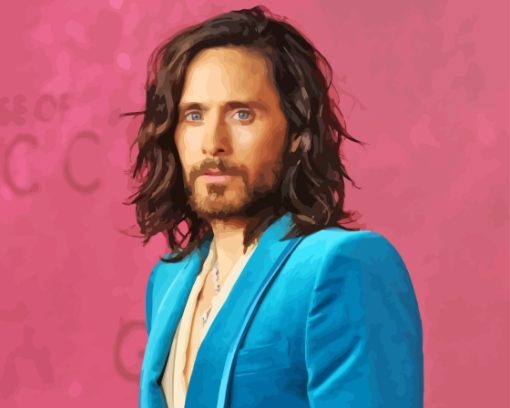 Jared Leto In Blue Suit Paint By Numbers