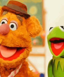 Kermit And Fozzie Paint By Numbers