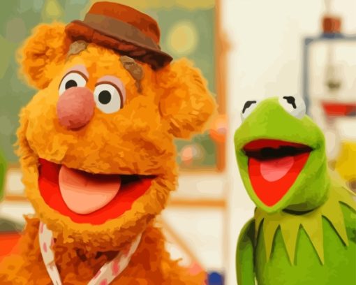 Kermit And Fozzie Paint By Numbers