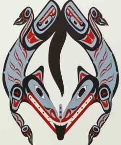 Lizards Haida Art Paint By Numbers