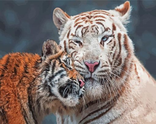 Mama Tiger And Baby Paint By Numbers