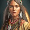 Native American Indian Girl Paint By Numbers