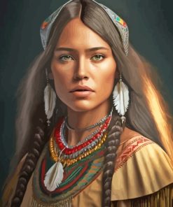 Native American Indian Girl Paint By Numbers