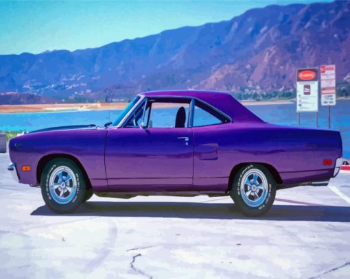 Plum Crazy Plymouth Roadrunner Paint By Numbers