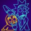 Rick And Morty Neon Paint By Numbers