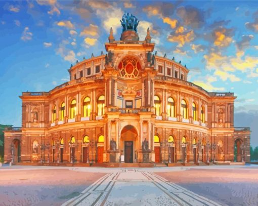 Semperoper Dresden Opera Paint By Numbers