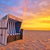 Sylt Beach Chair Sunset Scene Paint By Numbers