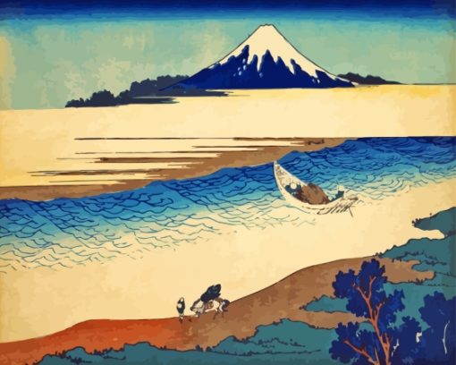 Tama River Katsushika Hokusai Paint By Numbers