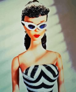 Vintage Barbie With Glasses Paint By Numbers