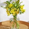 Yellow Flowers Glass Vase Paint By Numbers