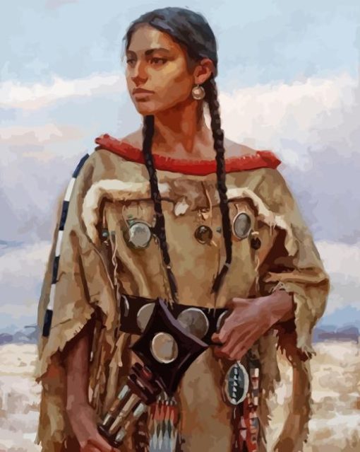 Young Navajo Girl Paint By Numbers