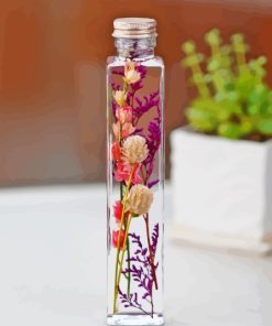 Bottle With Flowers Inside Paint By Numbers