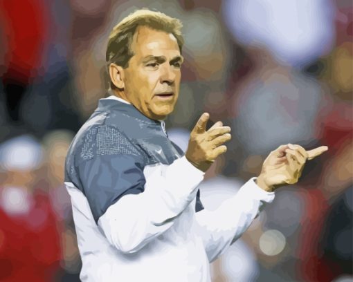 Coach Nick Saban Paint By Numbers