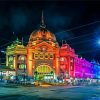 Colorful Flinders Street Railway Station Paint By Numbers