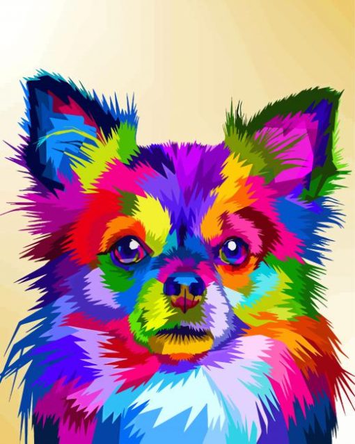 Colorful Chihuahua Puppy Paint By Numbers