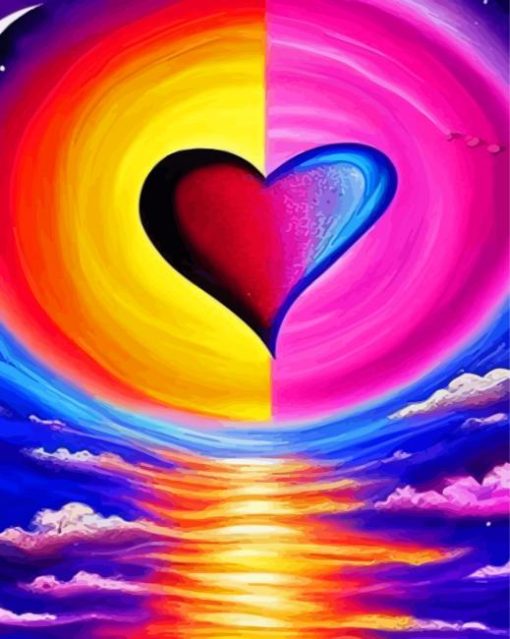 Colorful Heart Paint By Numbers