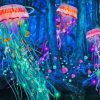 Jellyfish In The Forest Paint By Numbers