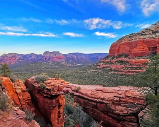 Devils Bridge Landscape Paint By Numbers