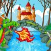 Dragon Castle Fairy Paint By Numbers